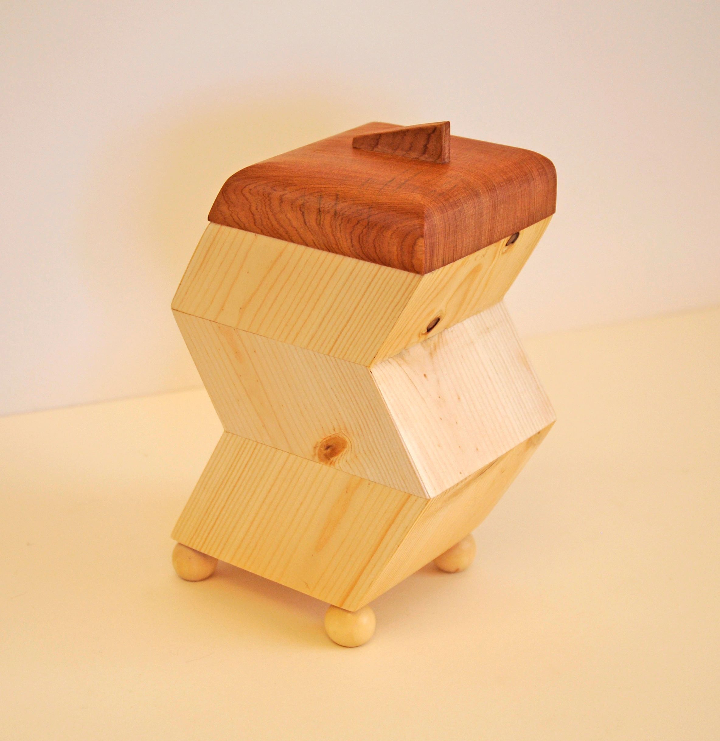 Handcrafted wooden box B42