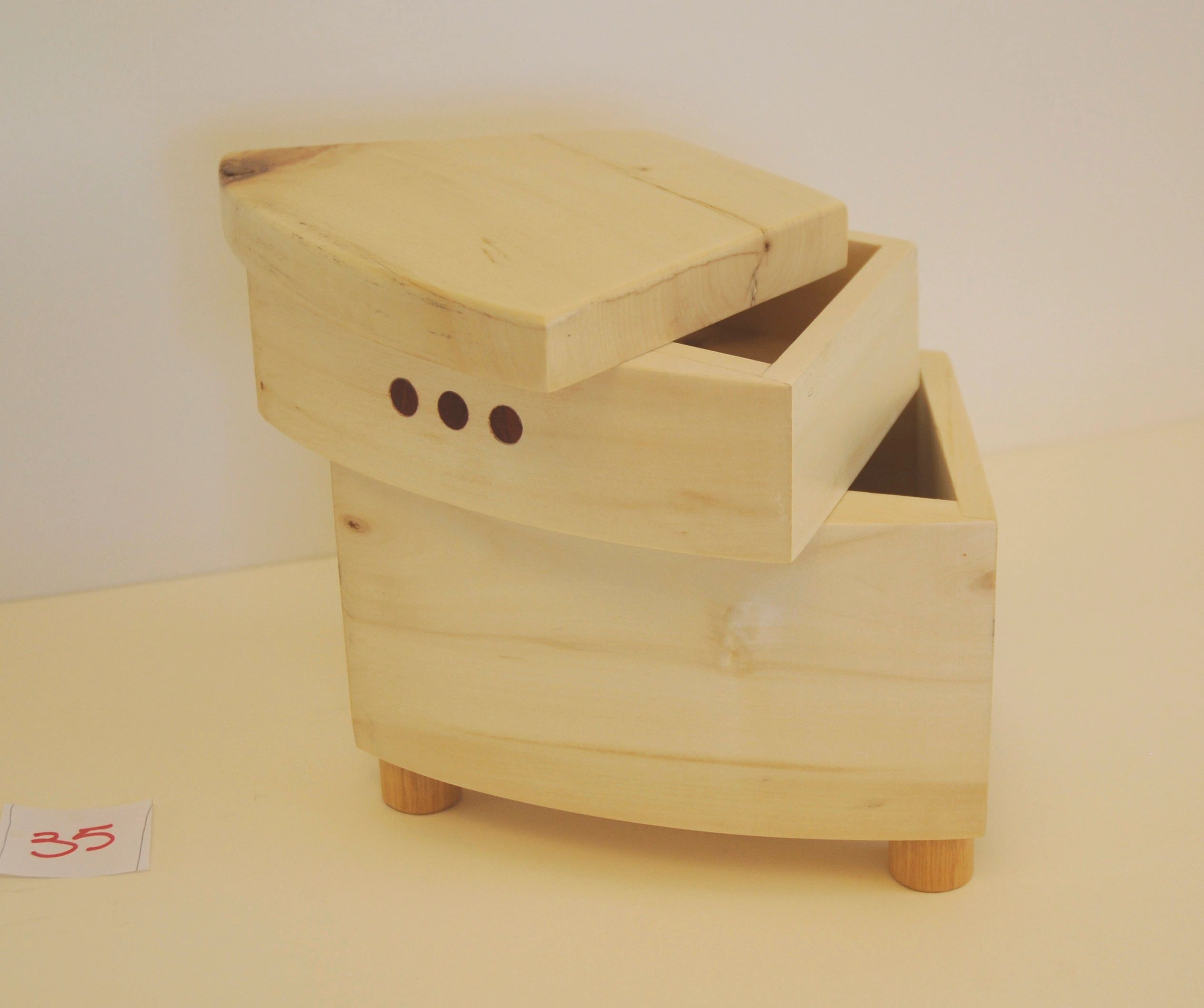 Handcrafted wooden box B35